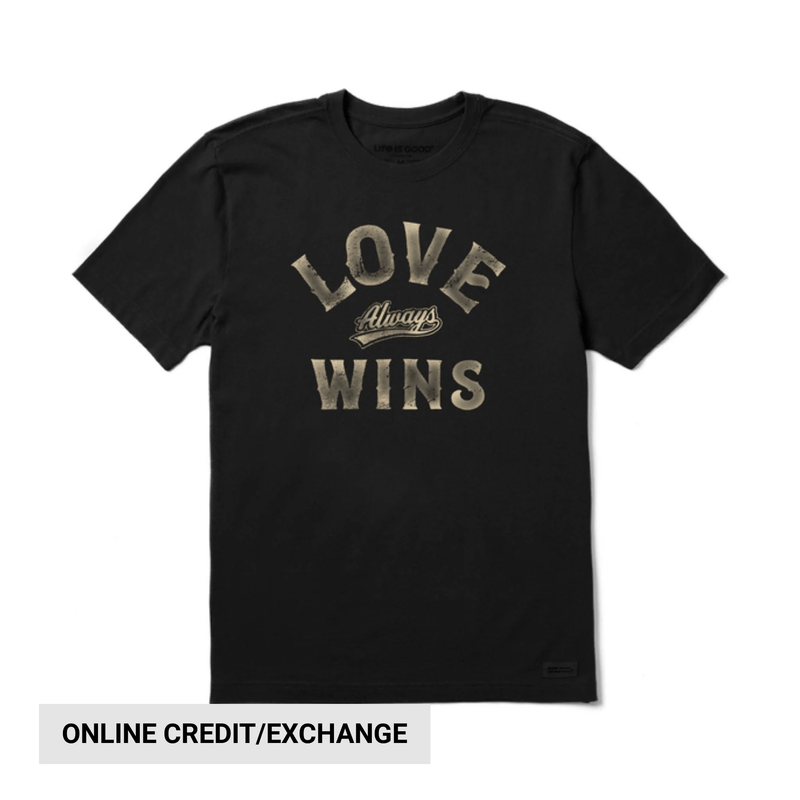 Life Is Good Men's Love Always Wins Crusher Tee - Black