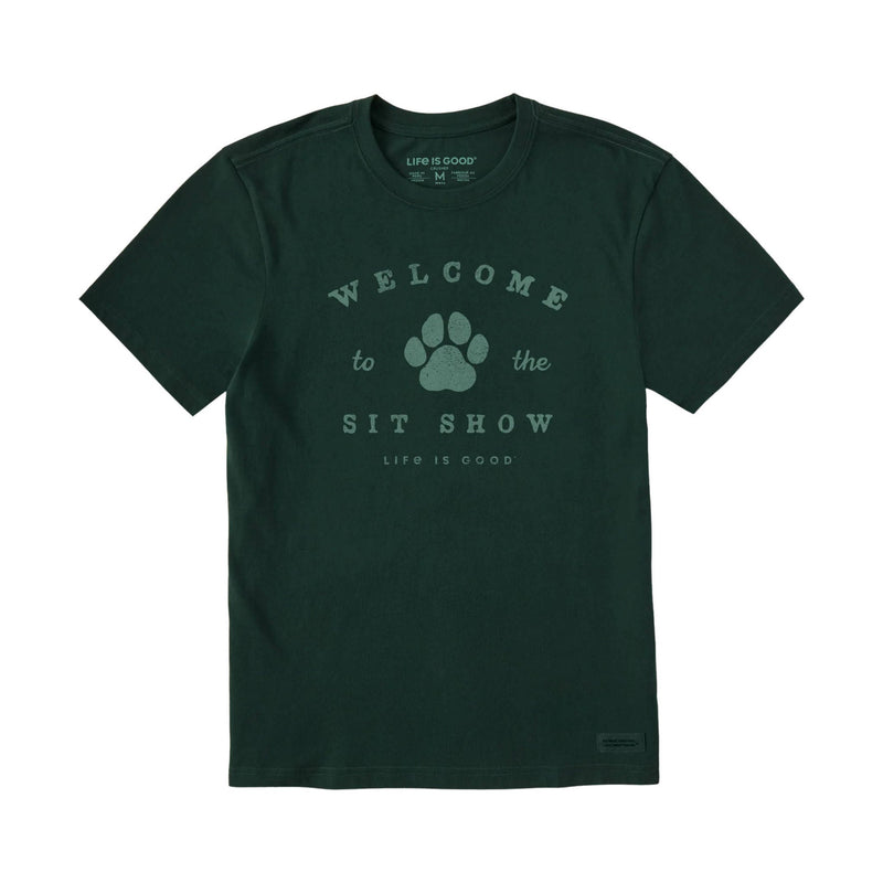 Life Is Good Men's Welcome To The Sit Show Short Sleeve Tee - Treeline Green