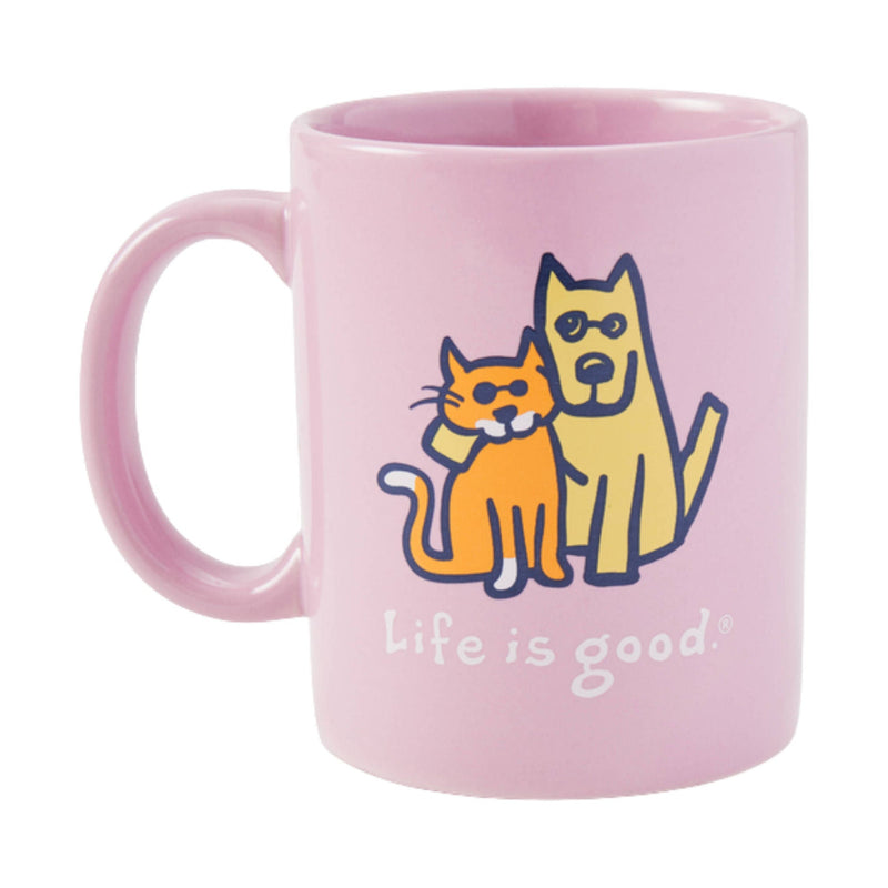 Life Is Good Rocket and Cat Jake's Mug - Violet Purple