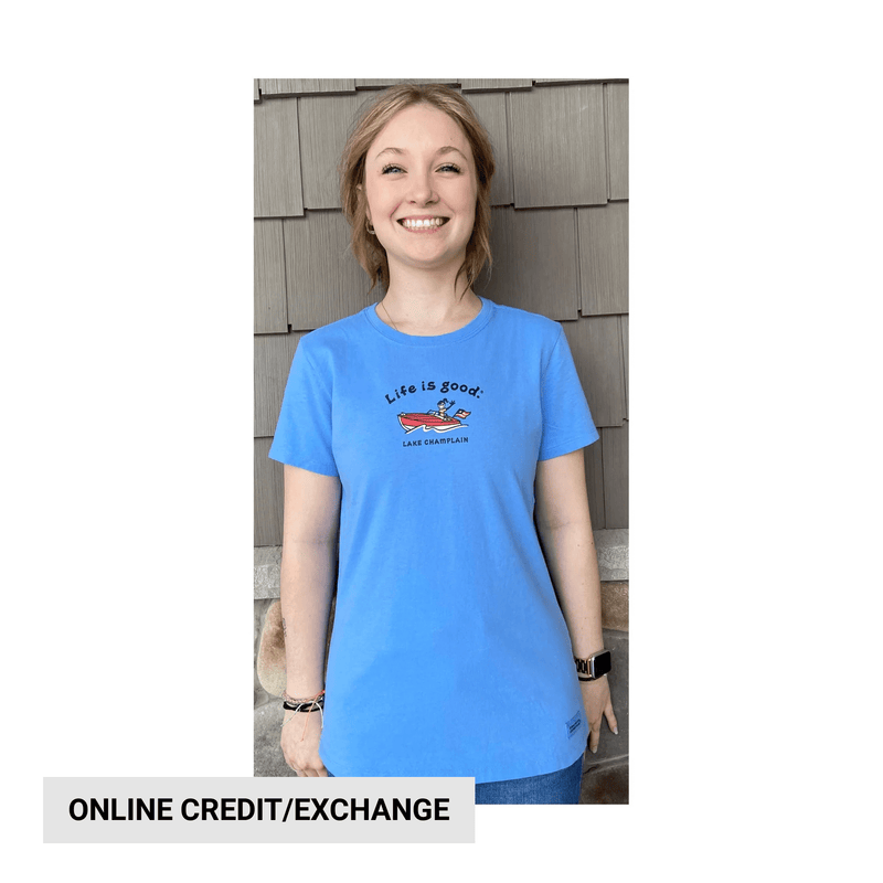 Life Is Good Women's Lake Champlain Exclusive Cruiser Tee - Cornflower Blue