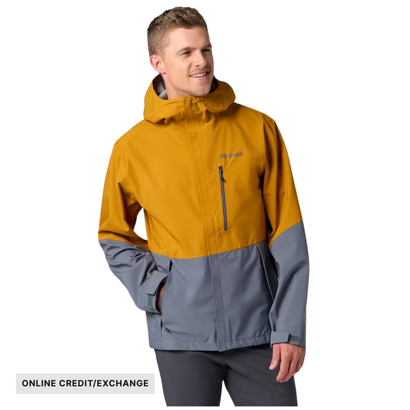 Marmot Men's PreCip Evo Pro Rain Jacket - Honey Glaze/Steel Onyx