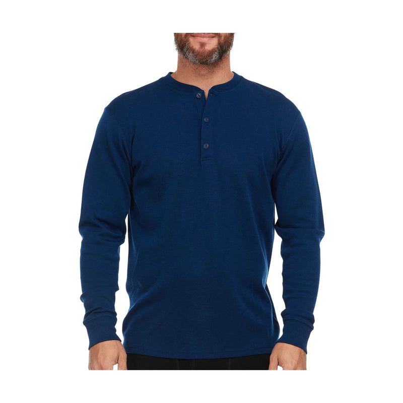 Minus 33 Men's Midweight Long Sleeve Henley - Navy