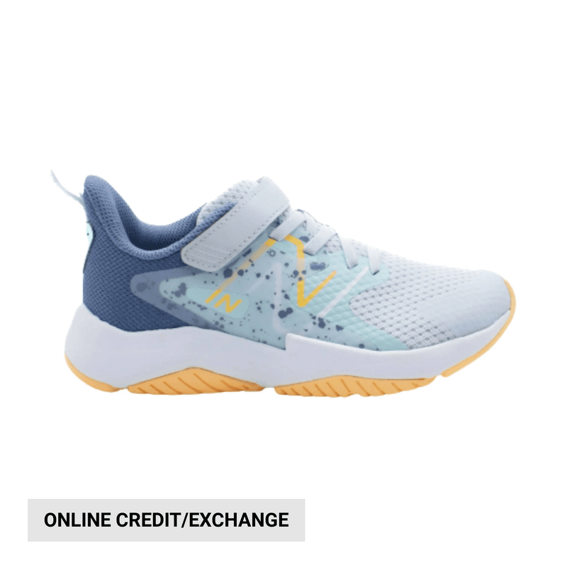 New Balance Kids' Rave Run v2 Bungee Lace with Top Strap Shoes - Ice Blue