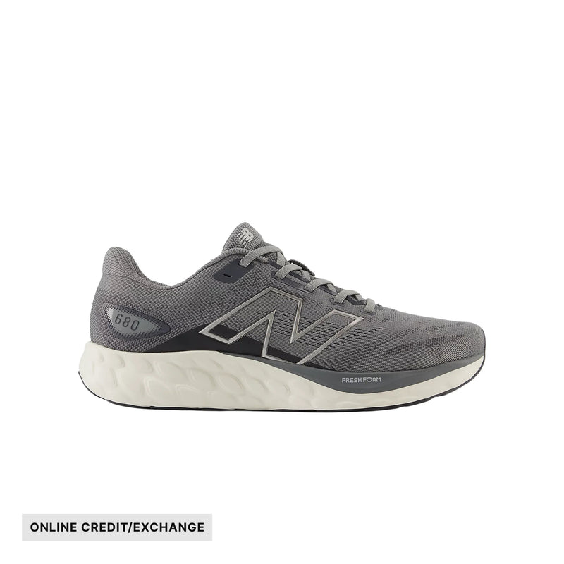New Balance Men's Fresh Foam 680v8 Running Shoes - Harbor Grey with Magnet and Dark Silver Metallic