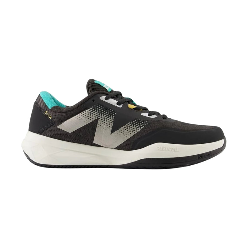 New Balance Men's FuelCell 796v4 Tennis Shoes - Black Cement/Cyber Jade/Clementine