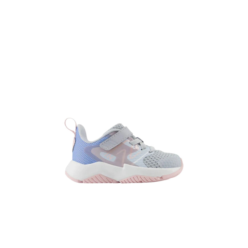New Balance Toddlers Rave Run v2 Bungee Lace with Top Strap Shoes - Bright Sky with Granite and Rose Sugar