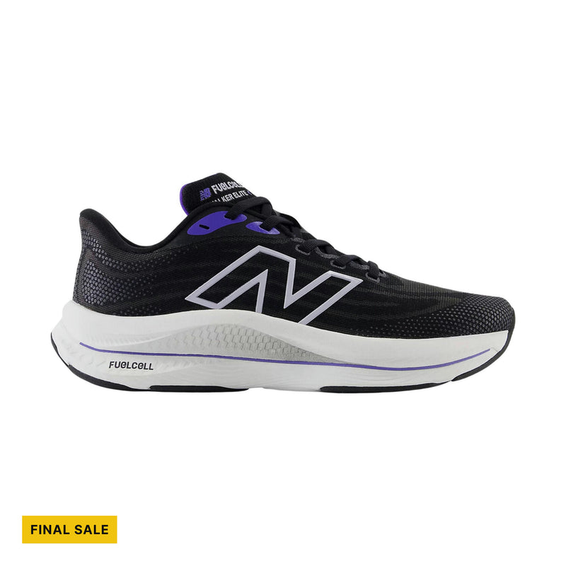 New Balance Women's FuelCell Walker Elite Shoes - Black with Indigo and Grey Violet