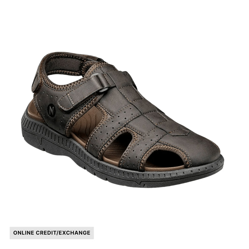 Nunn Bush Men's Laguna Closed Toe Fisherman Sandals - Brown