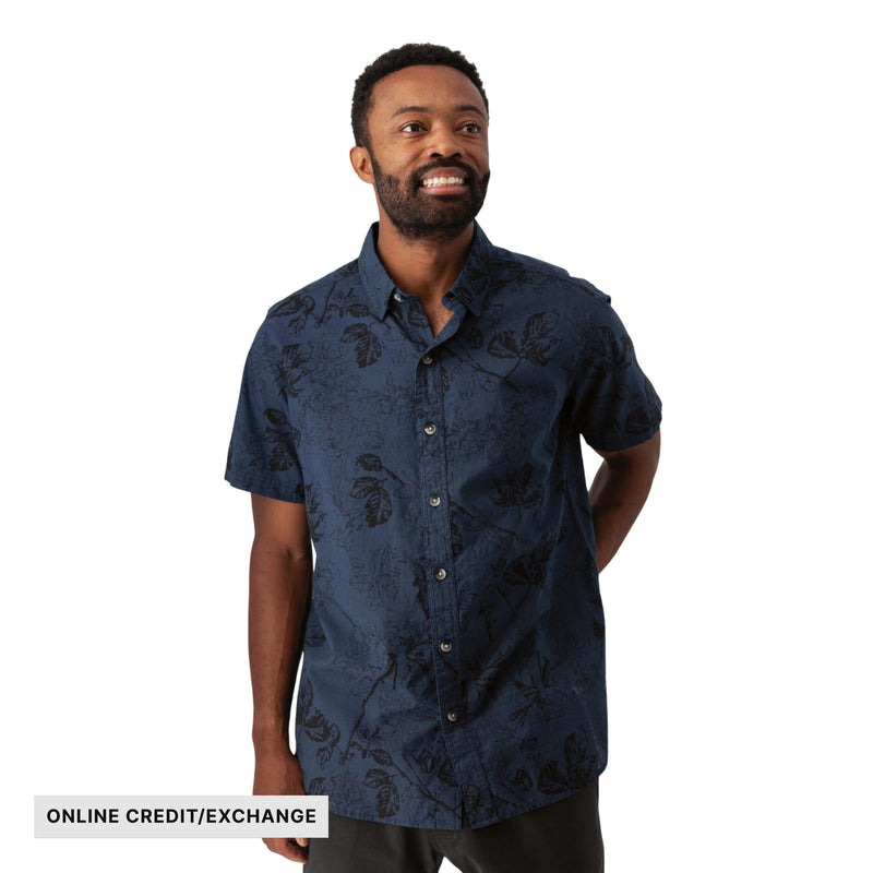 Old Ranch Men's Ethan Organic Cotton Shirt - Navy