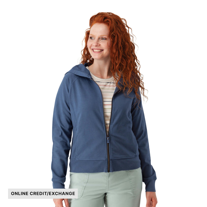 Old Ranch Women's Inola Zip Up Hoodie - Vintage Indigo