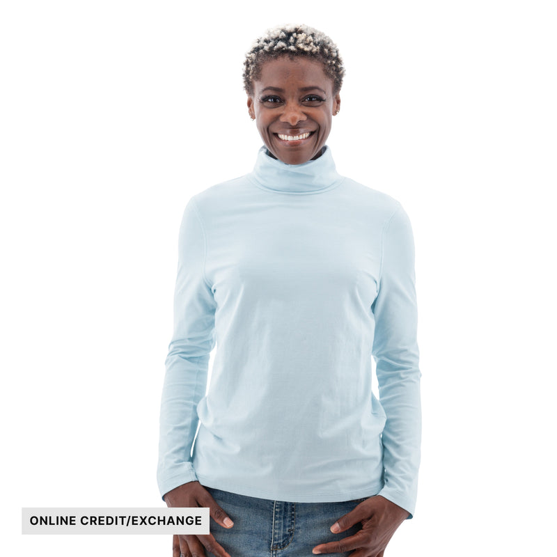 Old Ranch Women's Mariela Organic Turtleneck - Winter Sky