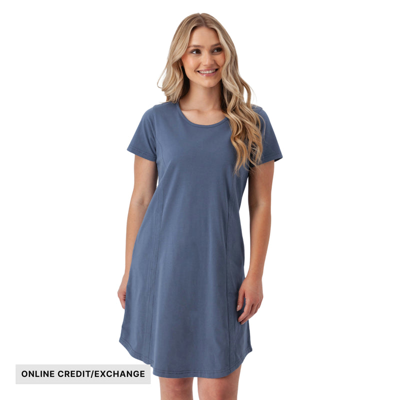 Old Ranch Women's Marlee Organic T Shirt Dress - Vintage Indigo