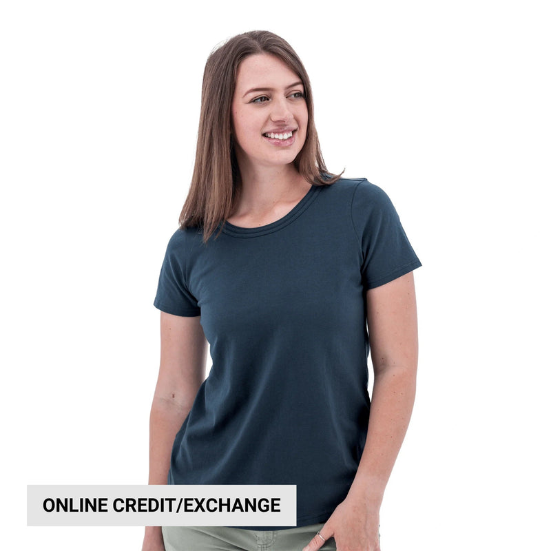 Old Ranch Women's Basis Organic Cotton Tee - Midnight Navy