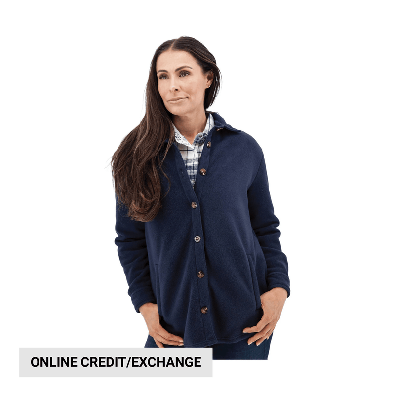 Old Ranch Women's Emery Fleece Shirt Jac - Black Iris