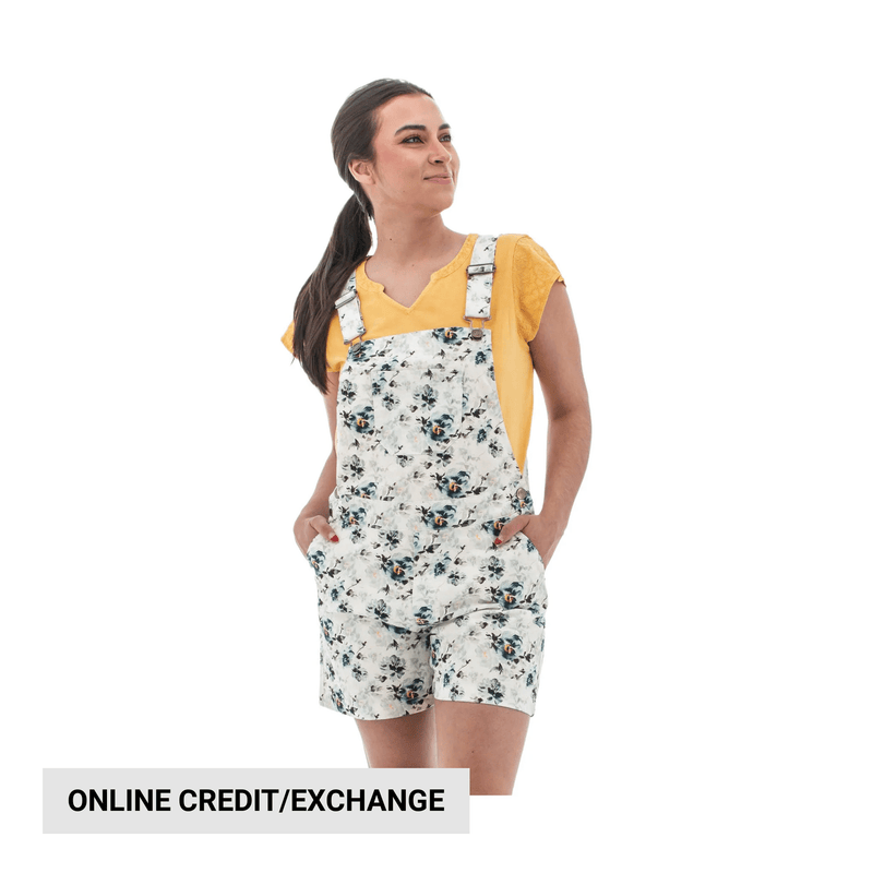 Old Ranch Women's Mabel Overall Short - White Print