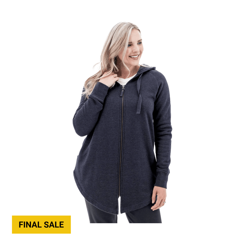 Old Ranch Women's River Oversized Fleece Hoodie - Black Iris