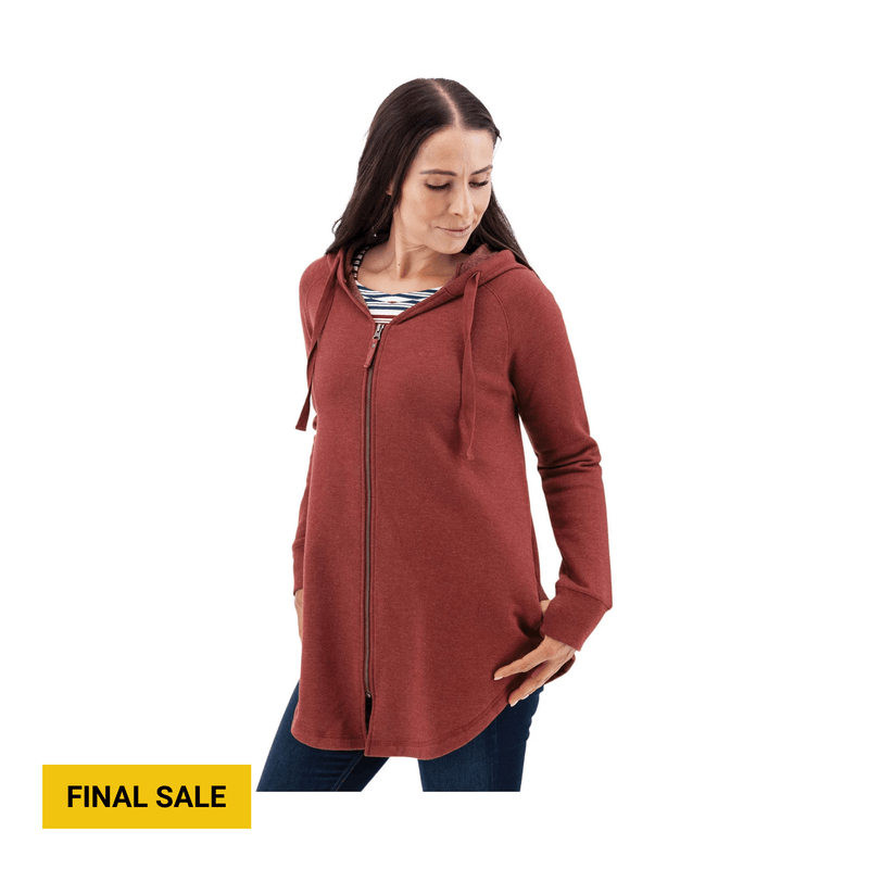 Old Ranch Women's River Oversized Fleece Hoodie - Sun-Dried Tomato