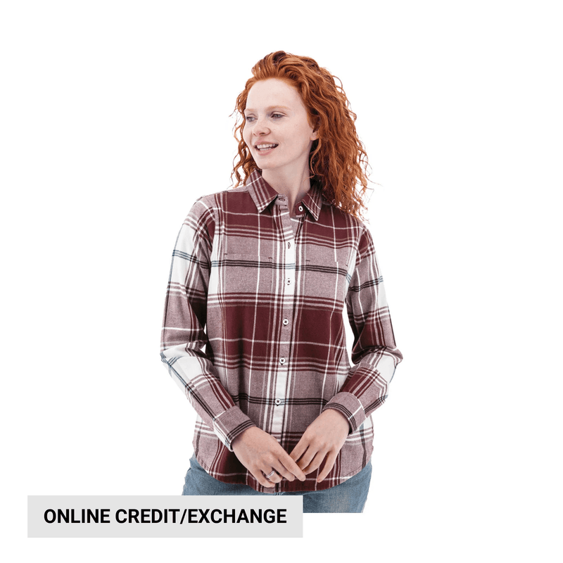 Old Ranch Women's Salina Organic Plaid Shirt - Mahogany