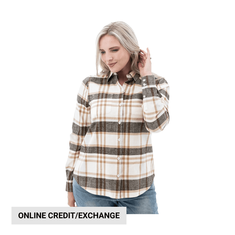 Old Ranch Women's Salina Organic Plaid Shirt - White
