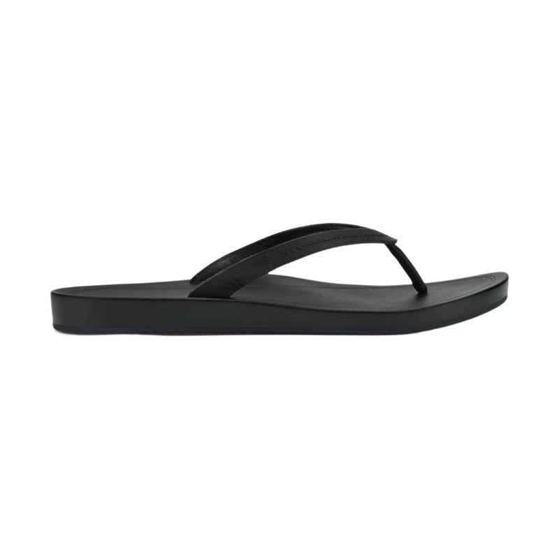 OluKai Women's Lalahi Leather Beach Sandals - Lava Rock