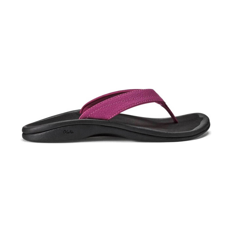 OluKai Women's Ohana Sandals - Orchid Flower/Black