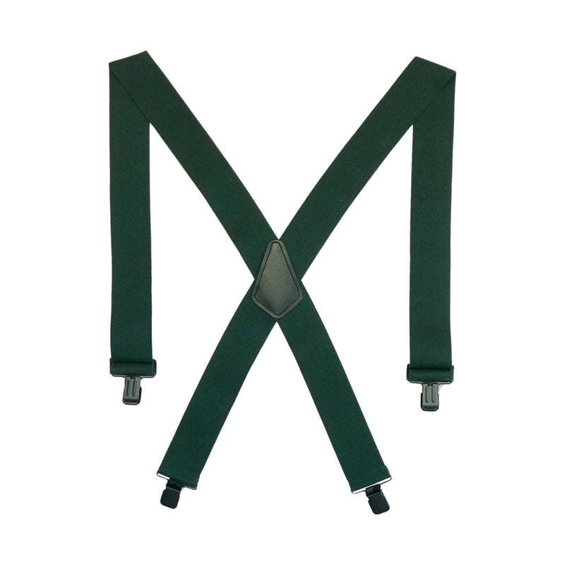 Perry 2 Inch Clip On Suspenders - Hunter Green