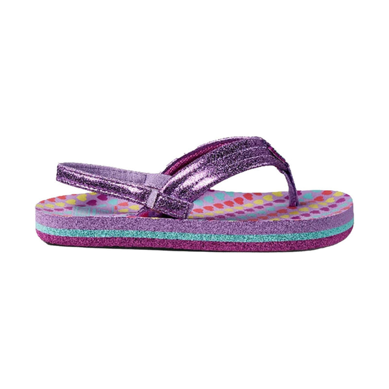 Reef Kids' Little Ahi Flip Flop - Lavender Hearts