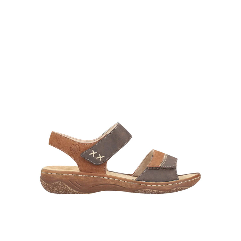 Rieker Women's Regina Sandals - Chocolate/Cognac