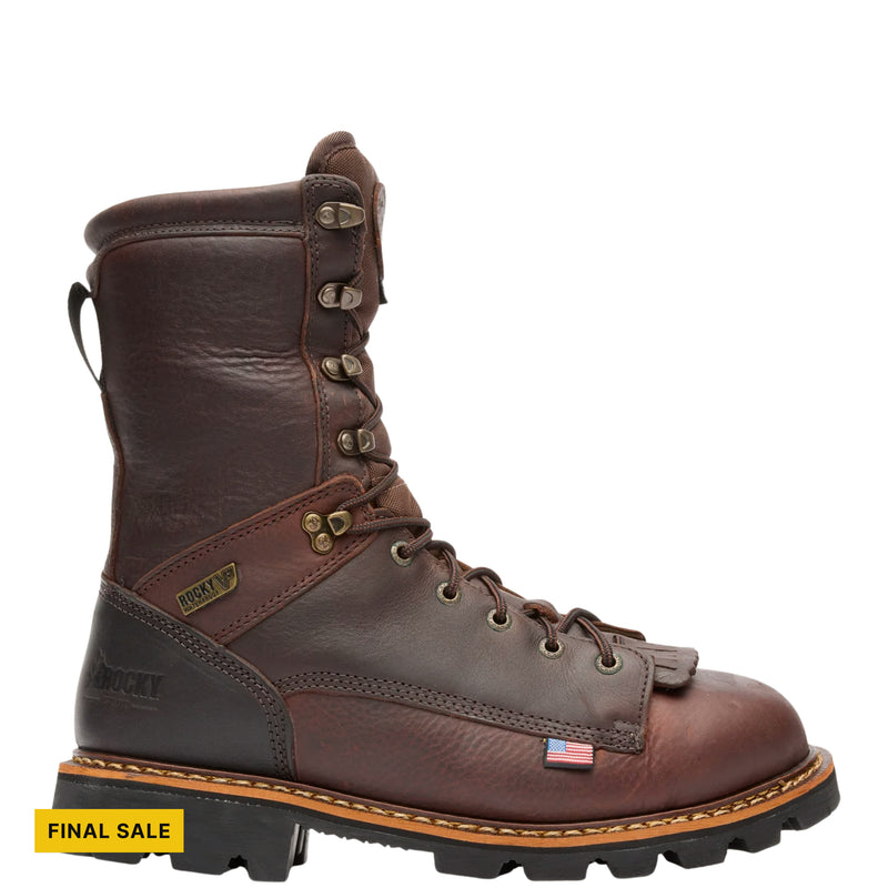 Rocky Men's Elk Stalker 1000g Insulated Waterproof Outdoor Hunting Boots - Brown