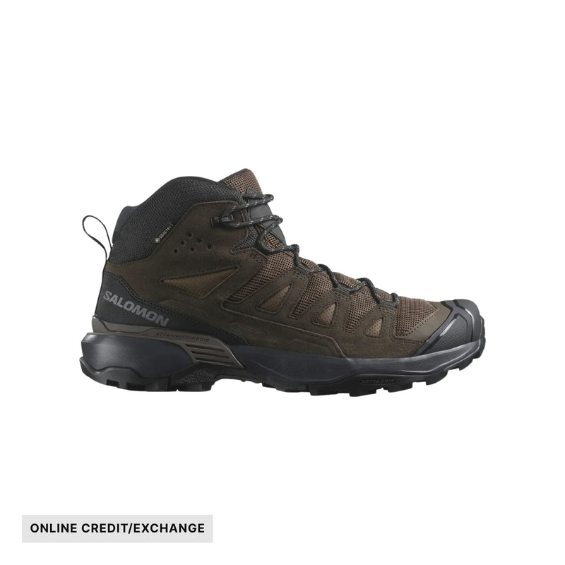 Salomon Men's X Ultra 360 Leather Mid Gore Tex Hiking Boots - Dark Earth / Delicioso / Castlerock