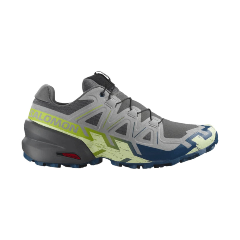 Salomon Men's Speedcross 6 Trail Running Shoes - Castlerock/Lime Cream/Poseidon