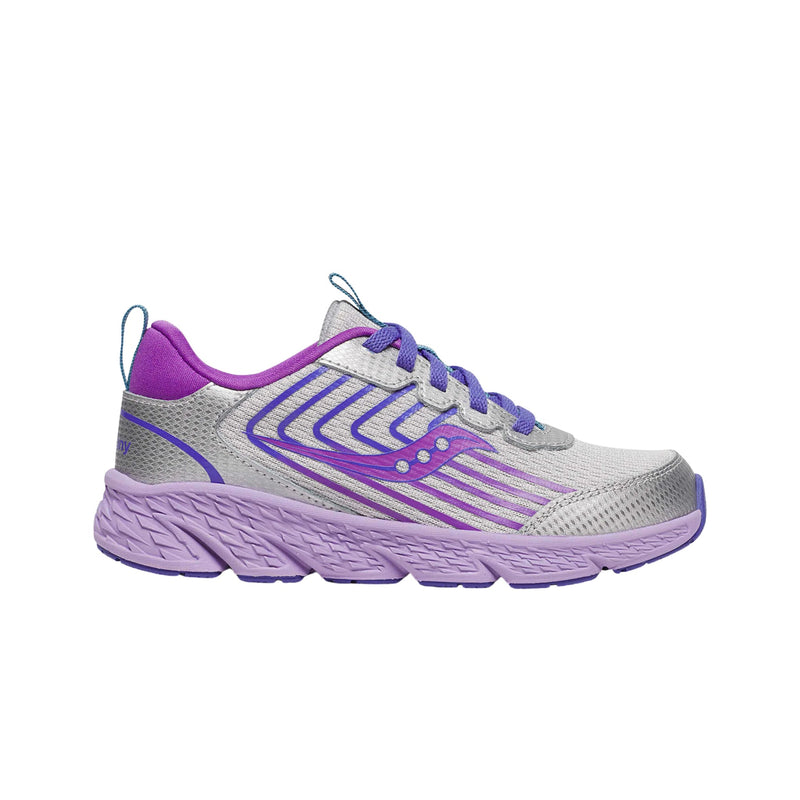 Saucony Big Kids' Wind 3.0 Lace Shoes - Silver/Purple