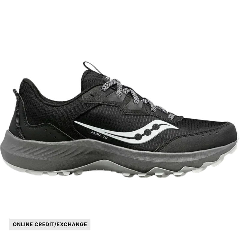 Saucony Men's' Aura TR Trail Running Shoes - Black/ Gravel