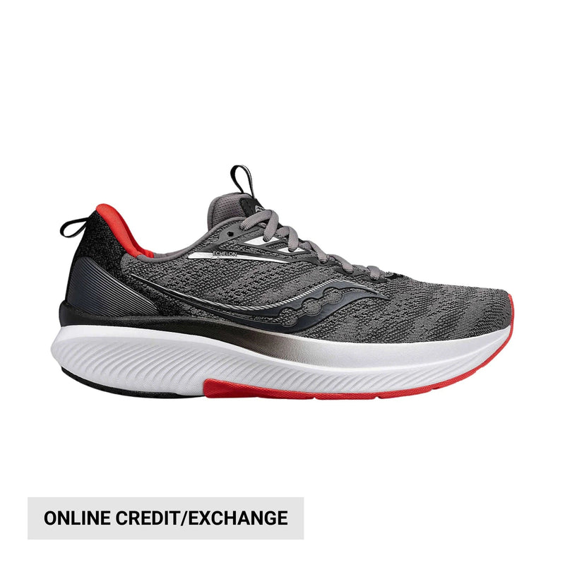 Saucony Men's Echelon 9 Running Shoes - Charcoal/Red Sky