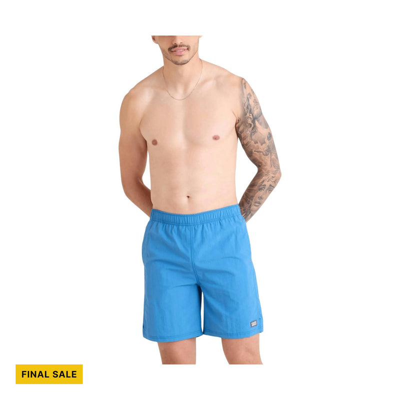 SAXX Men's Go Coastal 2N1 7 Inch Swim Trunks - Lake Blue