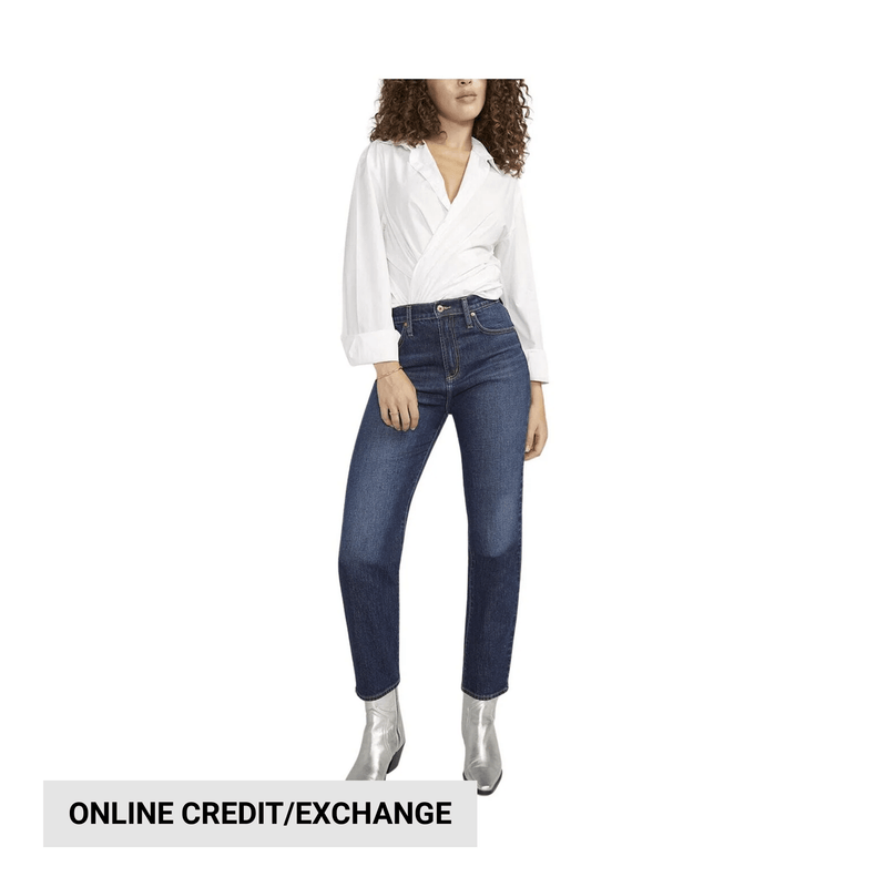Silver Jeans Women's Highly Desirable High Rise Slim Straight Leg Jeans - Indigo