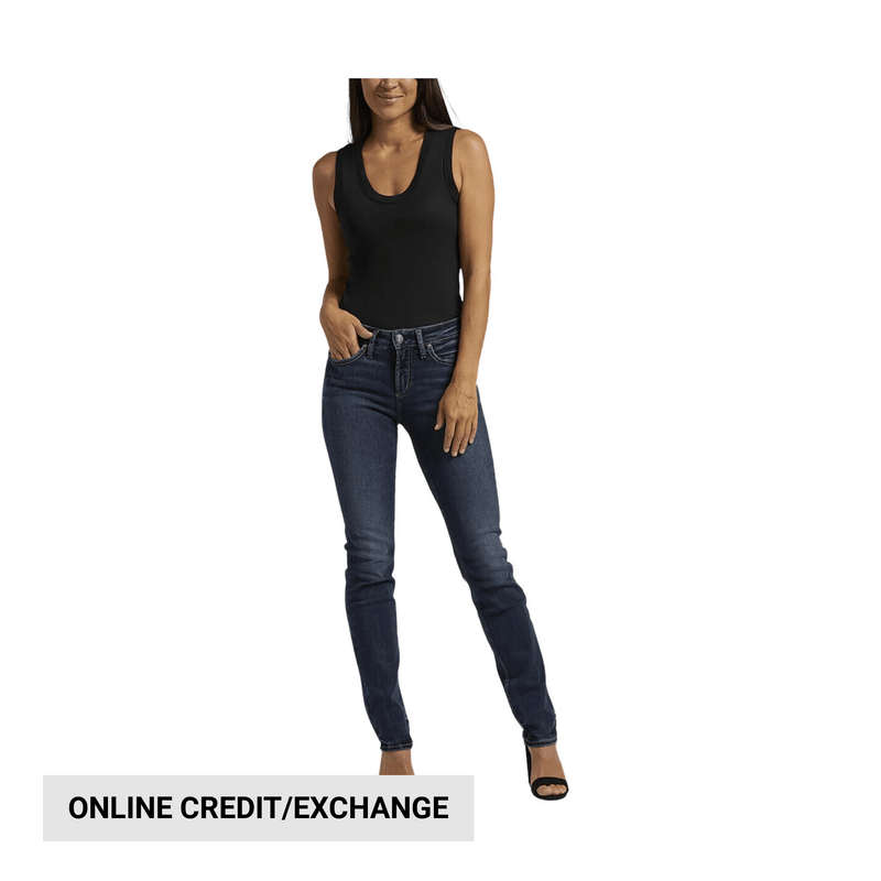 Silver Jeans Women's Suki Mid Rise Straight Leg Jeans - Indigo