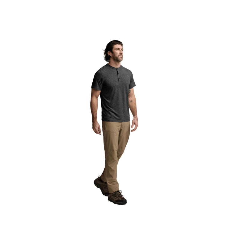 Sitka Men's Essential SS Henley - Obsidian Heather