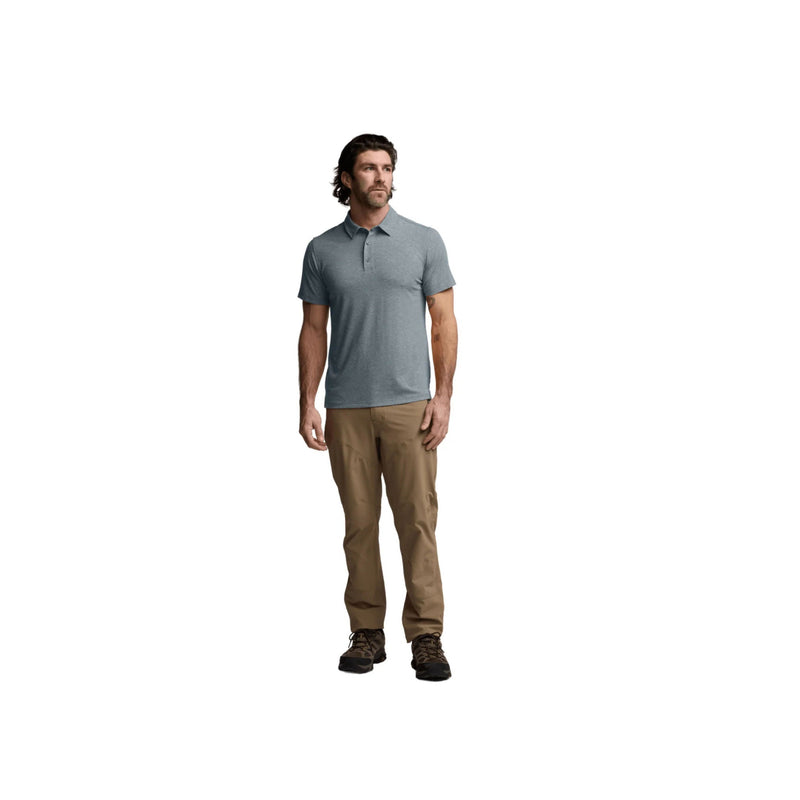 Sitka Men's Essential SS Polo - Bluestone Heather