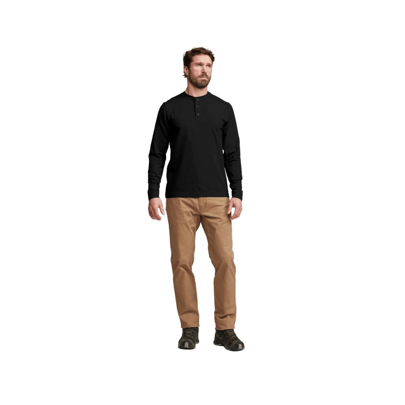 Sitka Men's Foothills Long Sleeve Henley - Sitka Black