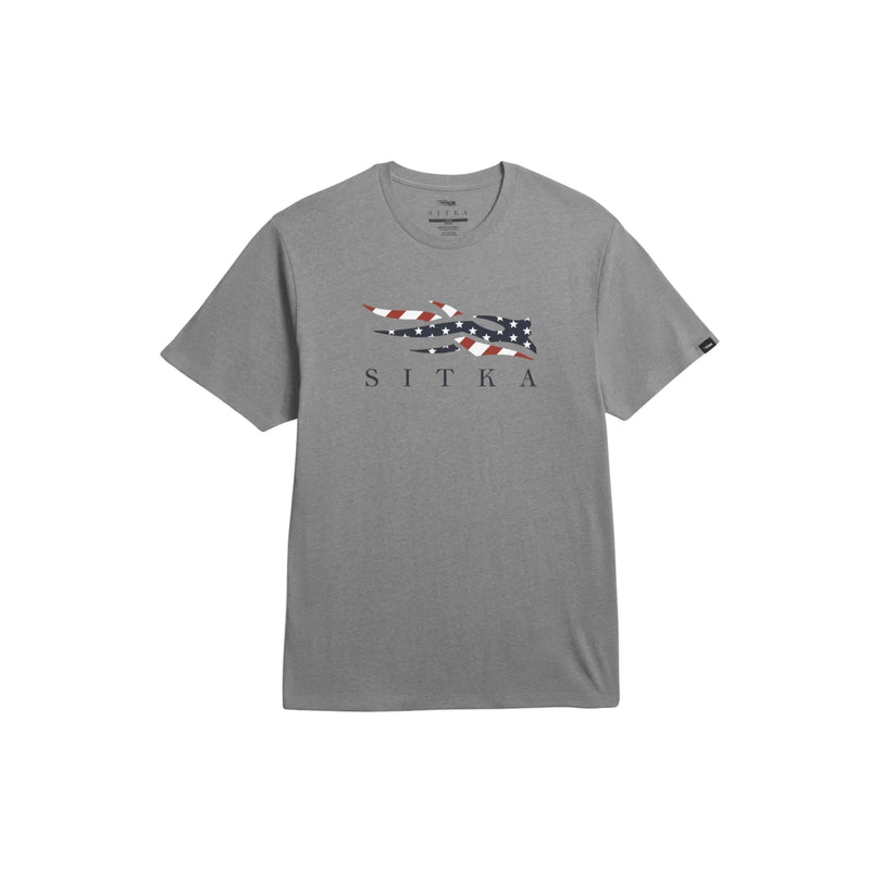Sitka Men's Icon Flag Tee - Medium Grey Heather