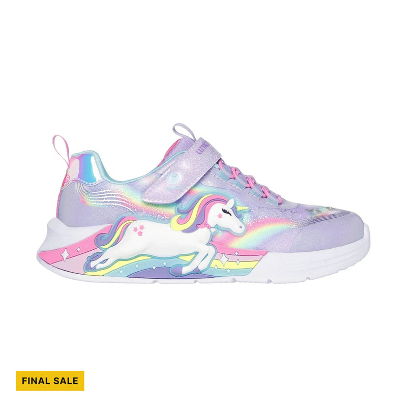 Skechers Kids' S Lights Unicorn Chaser Shoes - Lavender Multi