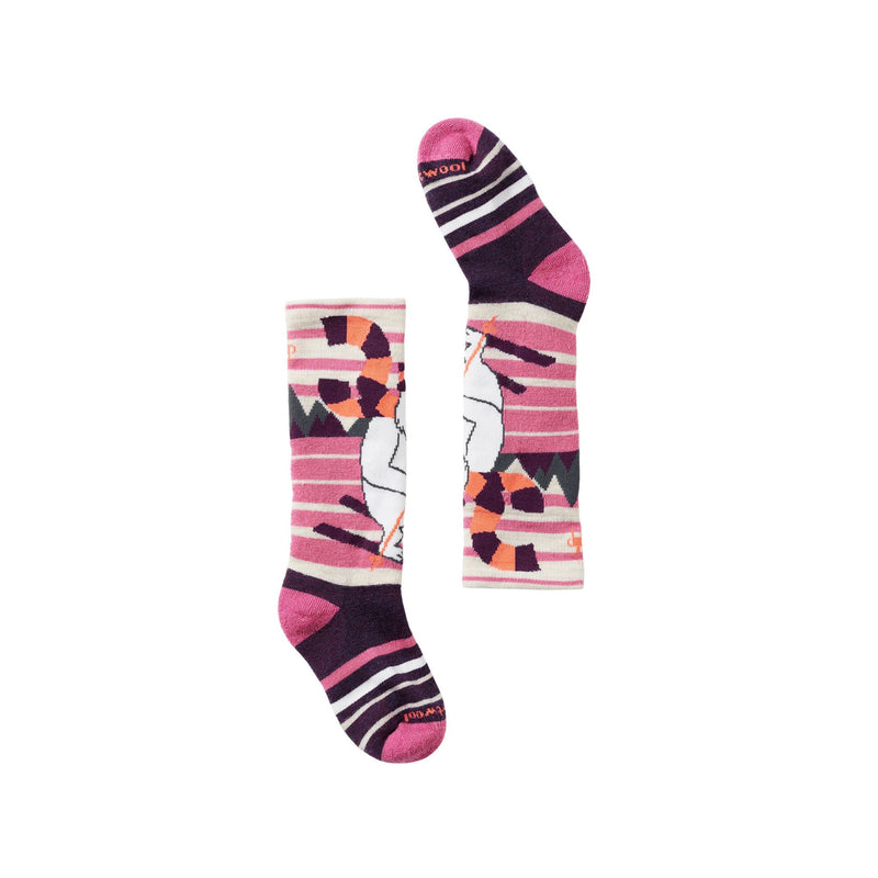 Smartwool Kids' Wintersport Yeti Pattern Over The Calf Full Cushion Sock - Moonbeam