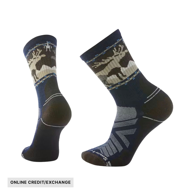 Smartwool Men's Hike Mountain Moose Crew Socks - Deep Navy