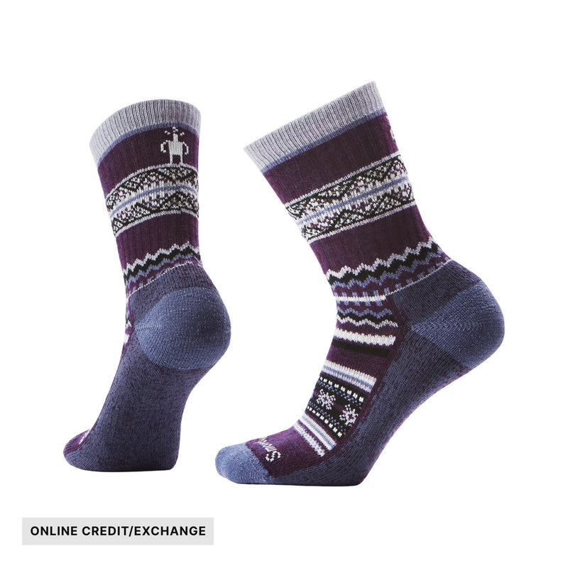 Smartwool Women's Snowed In Sweater Light Cushion Crew Socks - Chalk Violet