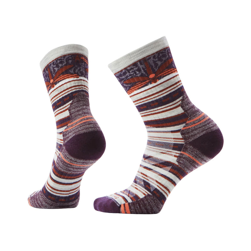 Smartwool Women's Hike Targeted Cushion Dragon Stitch Mid Crew Socks - Ash