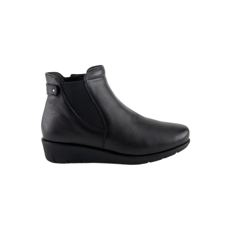 Spring Step Women's Leather Wedge Apso Boots - Black