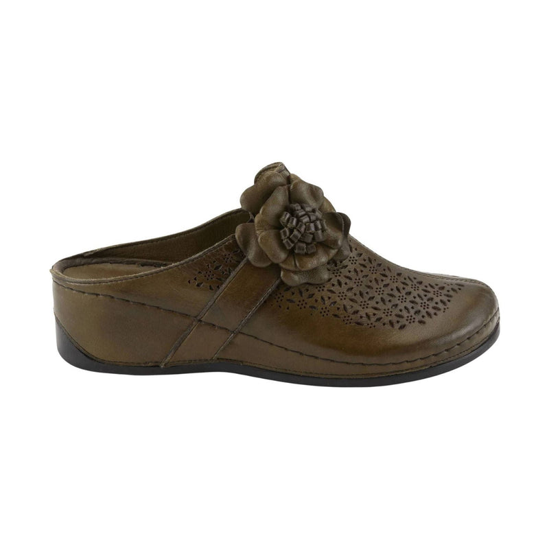 Spring Step Women's Lilybean Clog - Olive Green