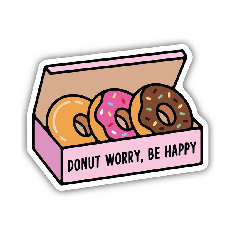 Sticker Northwest Donut Worry Be Happy