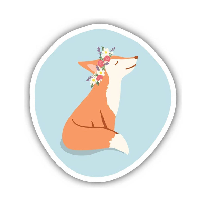 Sticker Northwest Flower Fox